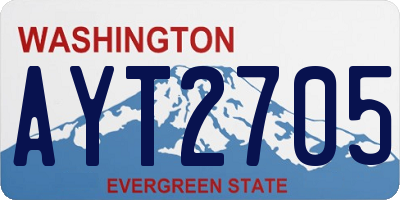 WA license plate AYT2705