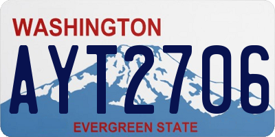WA license plate AYT2706