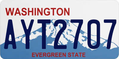 WA license plate AYT2707