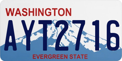 WA license plate AYT2716