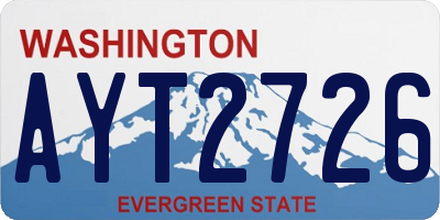 WA license plate AYT2726