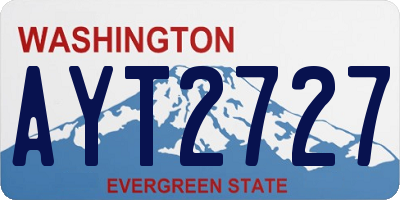 WA license plate AYT2727