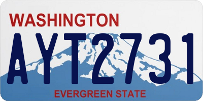 WA license plate AYT2731