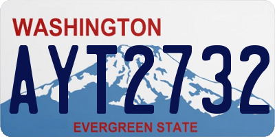 WA license plate AYT2732