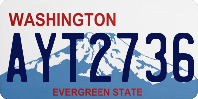 WA license plate AYT2736