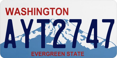 WA license plate AYT2747