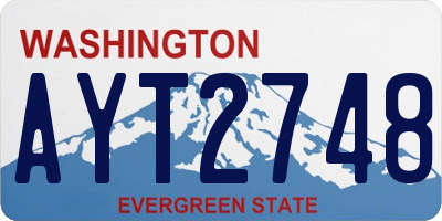 WA license plate AYT2748