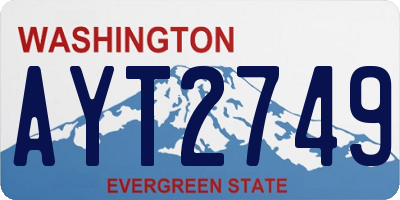 WA license plate AYT2749