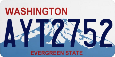 WA license plate AYT2752