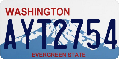 WA license plate AYT2754