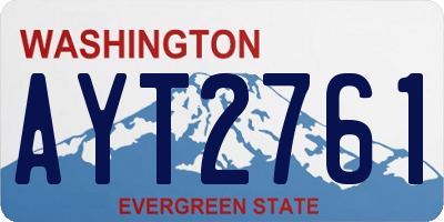 WA license plate AYT2761