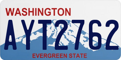 WA license plate AYT2762