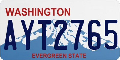 WA license plate AYT2765