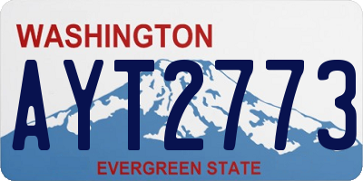 WA license plate AYT2773