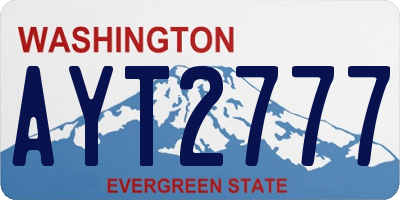 WA license plate AYT2777