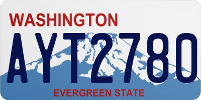 WA license plate AYT2780