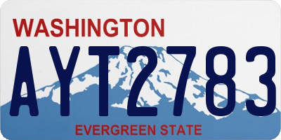 WA license plate AYT2783