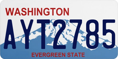 WA license plate AYT2785