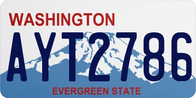 WA license plate AYT2786