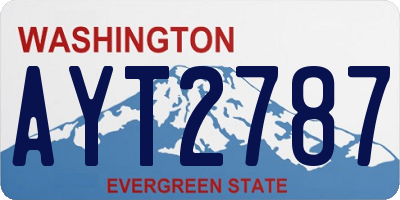 WA license plate AYT2787
