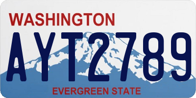 WA license plate AYT2789