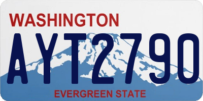 WA license plate AYT2790