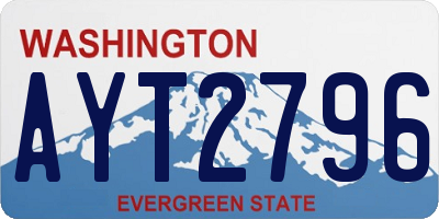 WA license plate AYT2796