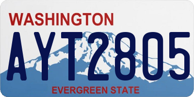 WA license plate AYT2805