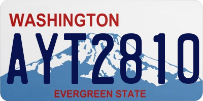 WA license plate AYT2810