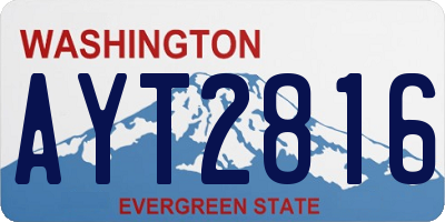 WA license plate AYT2816