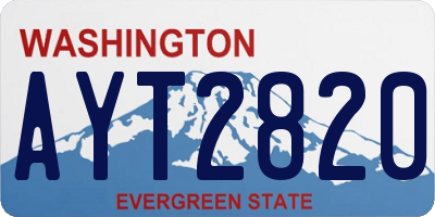 WA license plate AYT2820