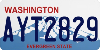 WA license plate AYT2829