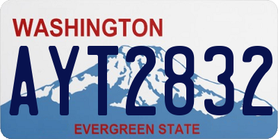 WA license plate AYT2832
