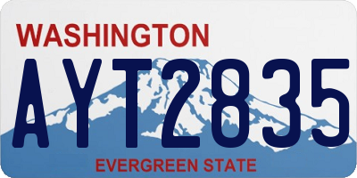 WA license plate AYT2835