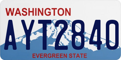 WA license plate AYT2840