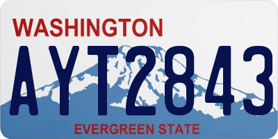 WA license plate AYT2843