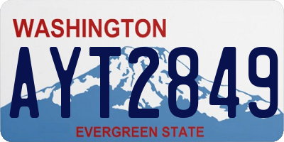 WA license plate AYT2849