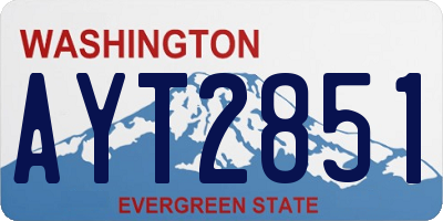 WA license plate AYT2851