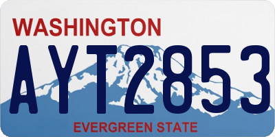 WA license plate AYT2853