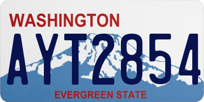WA license plate AYT2854