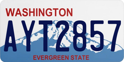 WA license plate AYT2857