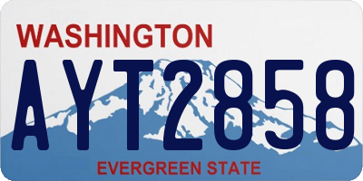 WA license plate AYT2858