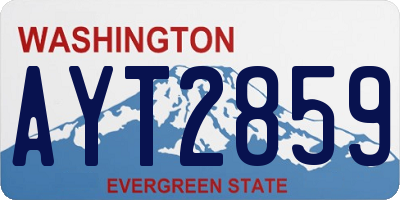 WA license plate AYT2859