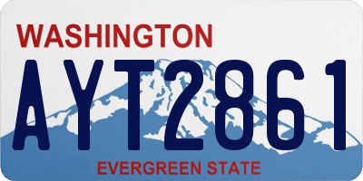 WA license plate AYT2861