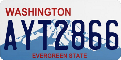WA license plate AYT2866