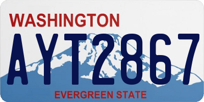 WA license plate AYT2867