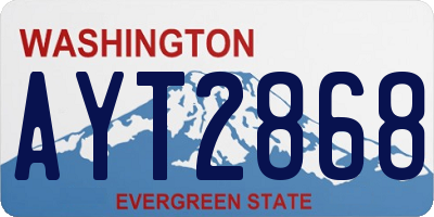 WA license plate AYT2868