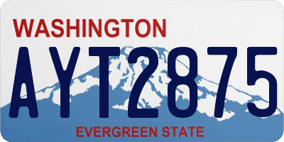 WA license plate AYT2875