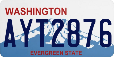 WA license plate AYT2876