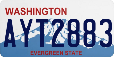 WA license plate AYT2883
